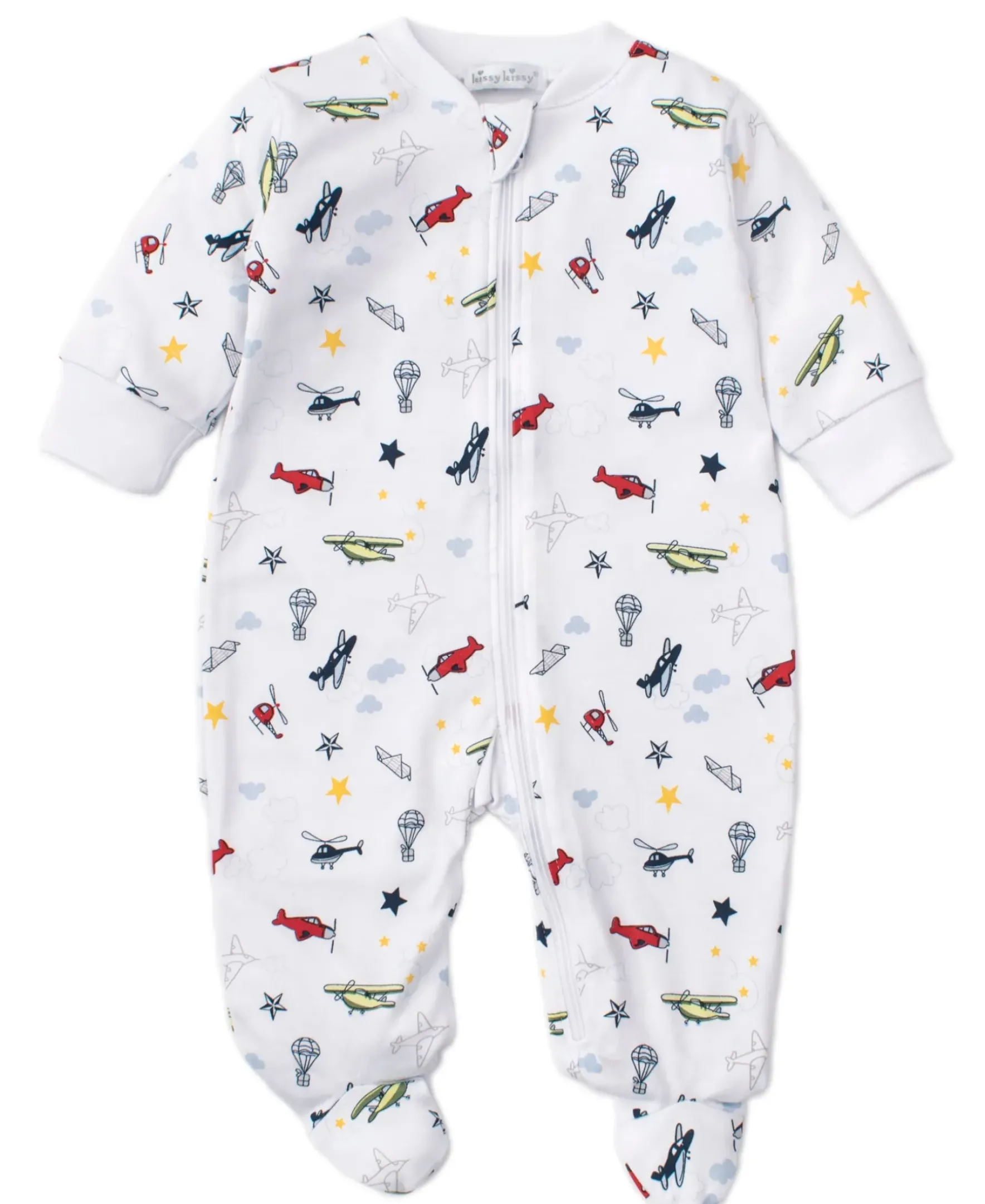 Kissy Kissy Aviators Print Footie w/ Zip> Footies|Classic Collections