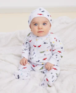 Kissy Kissy Aviators Print Footie w/ Zip> Footies|Classic Collections