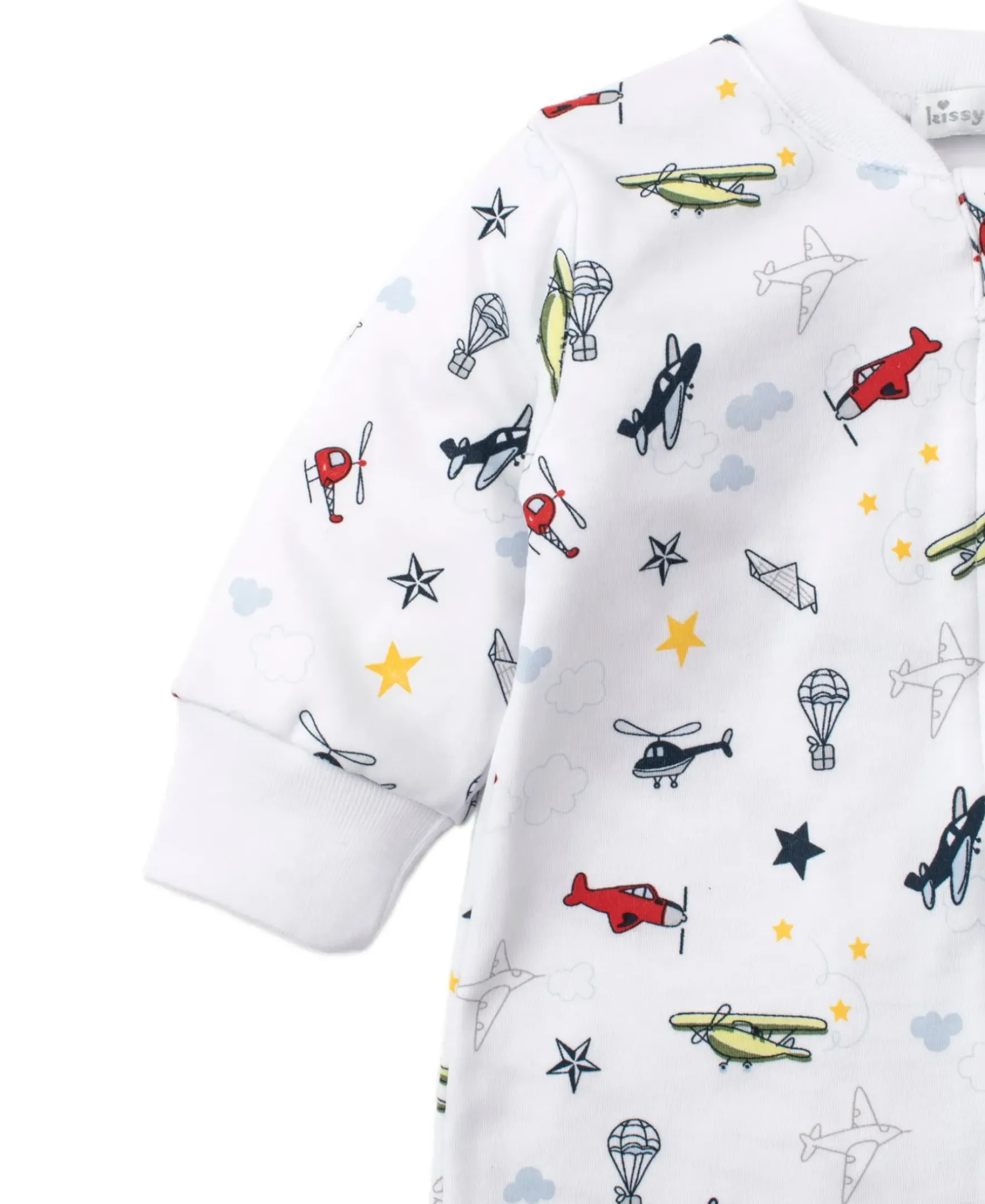 Kissy Kissy Aviators Print Footie w/ Zip> Footies|Classic Collections