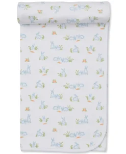 Kissy Kissy Baby Bunny Patch Blue Blanket> Blankets