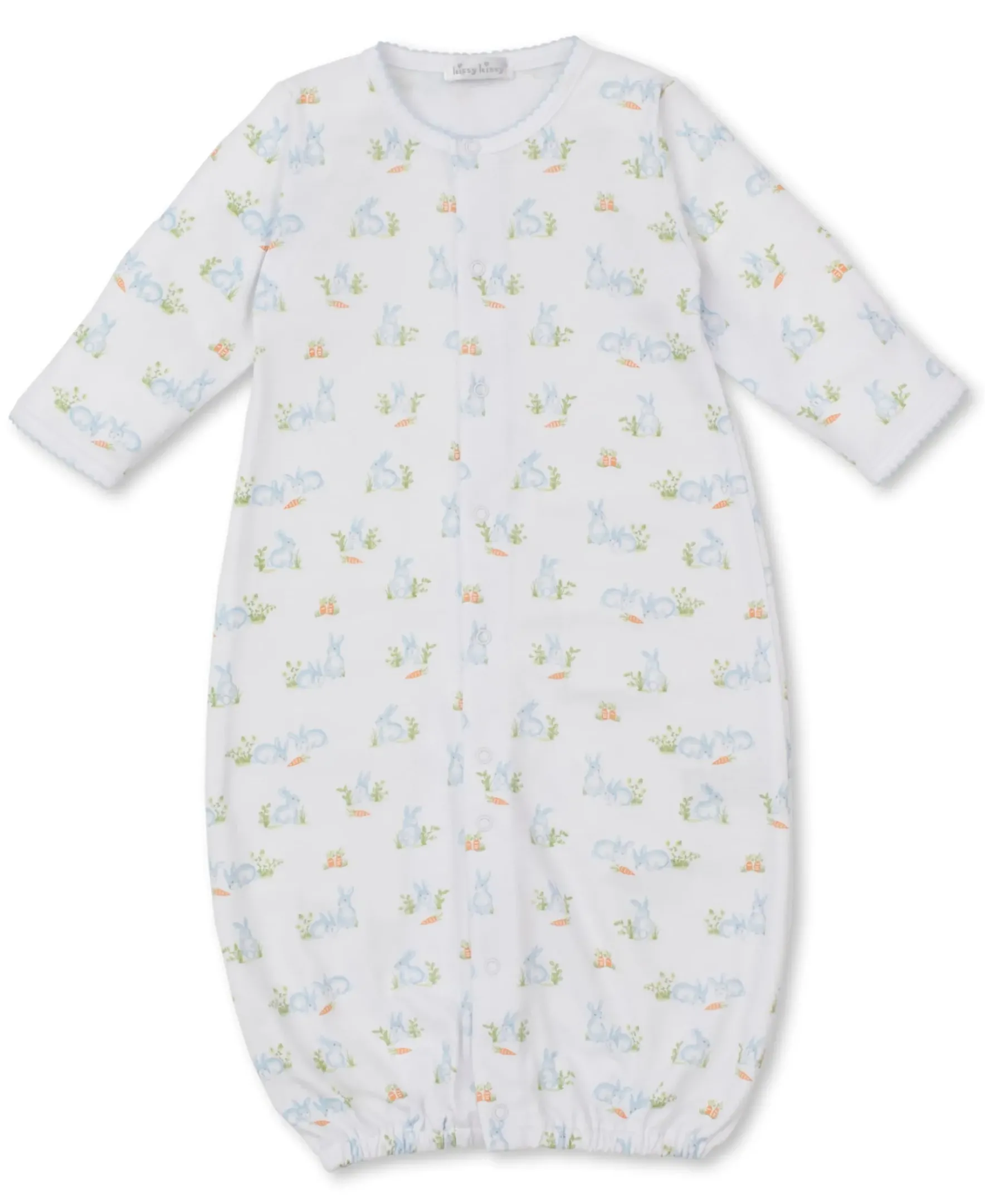 Kissy Kissy Baby Bunny Patch Blue Convertible Gown> Convertible Gowns