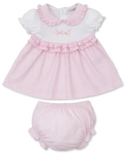 Kissy Kissy Baby Bunny Patch Gingham Dress Set> Dresses + Bubbles