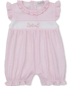 Kissy Kissy Baby Bunny Patch Gingham Short Playsuit> Playsuits|Rompers