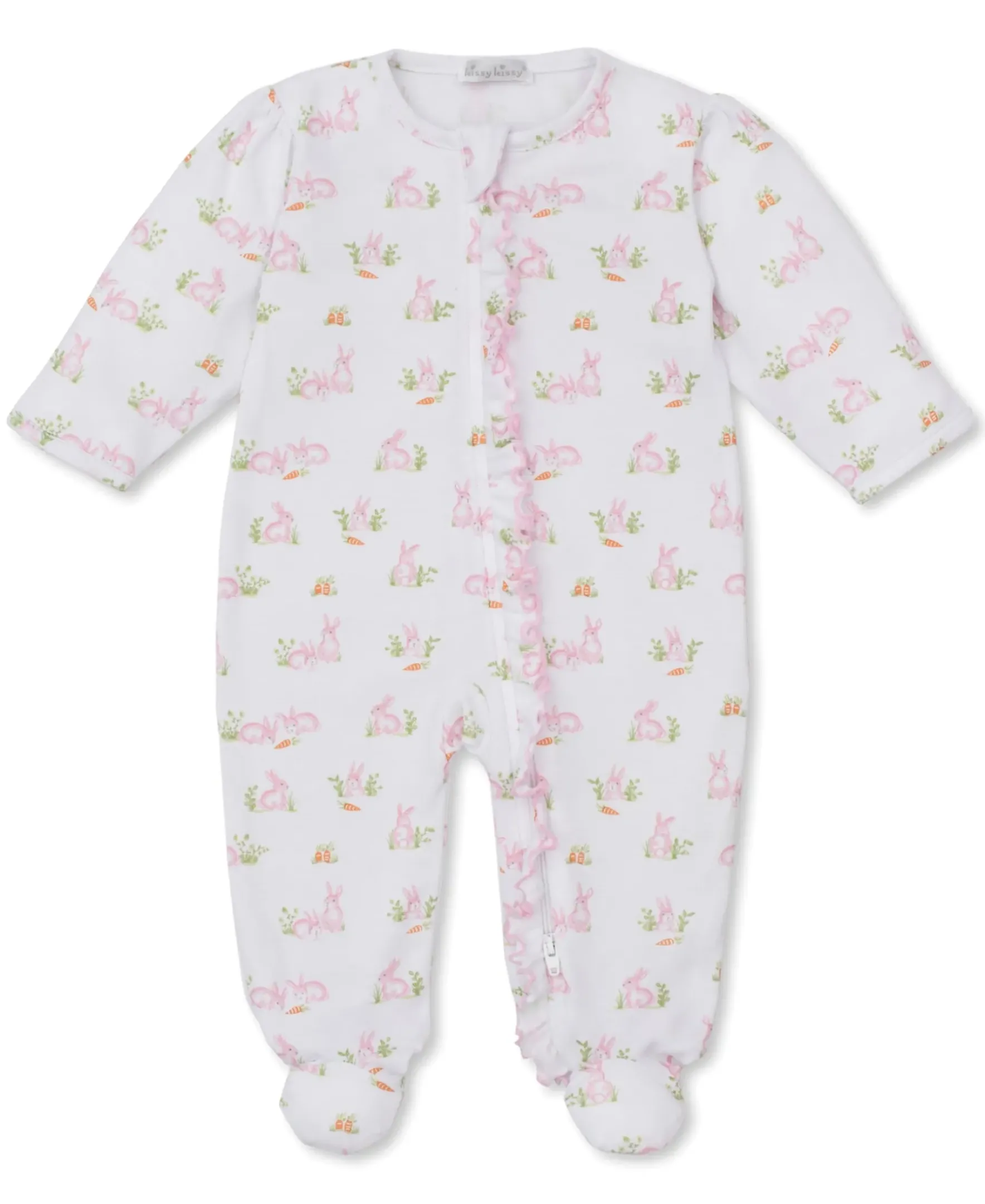 Kissy Kissy Baby Bunny Patch Zip Footie> Footies|Pajamas
