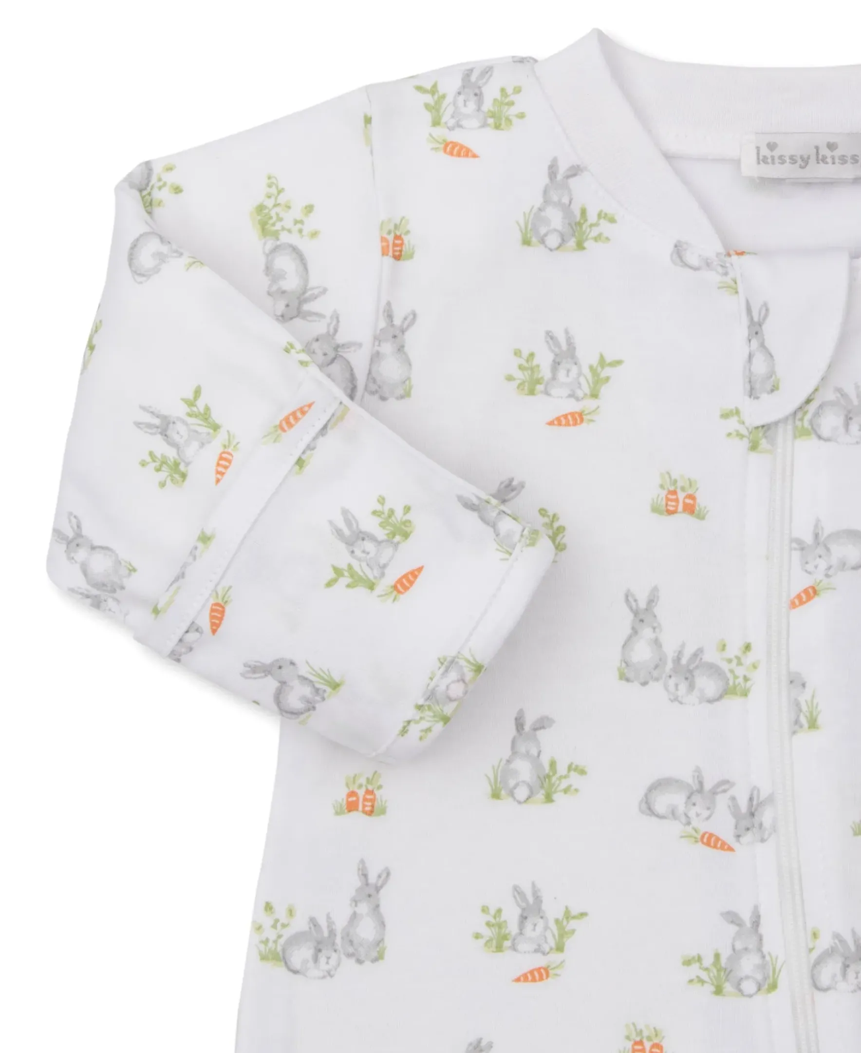 Kissy Kissy Baby Bunny Patch Zip Footie> Footies|Pajamas