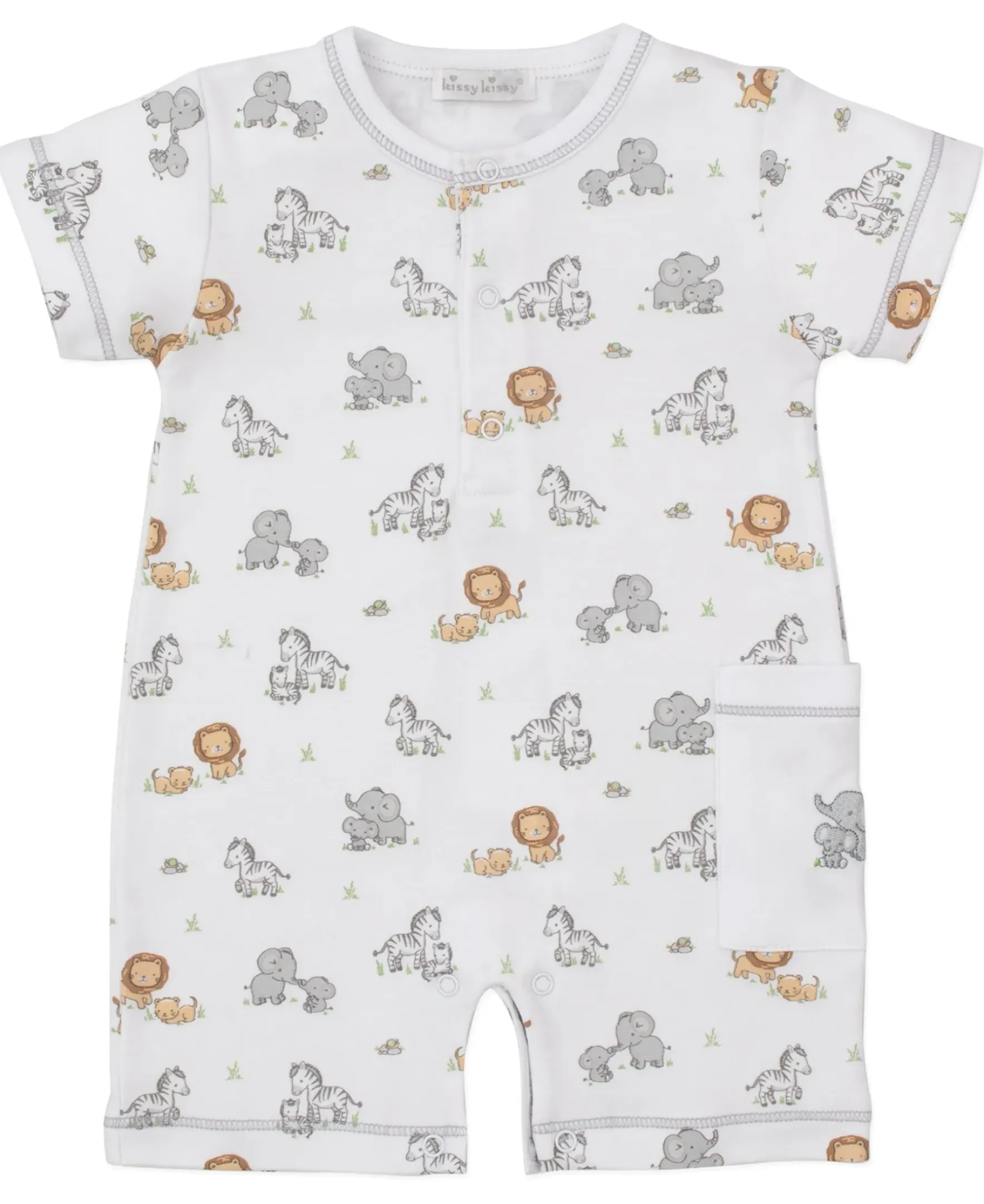 Kissy Kissy Baby Jungle Playdate Short Playsuit> Playsuits|Rompers