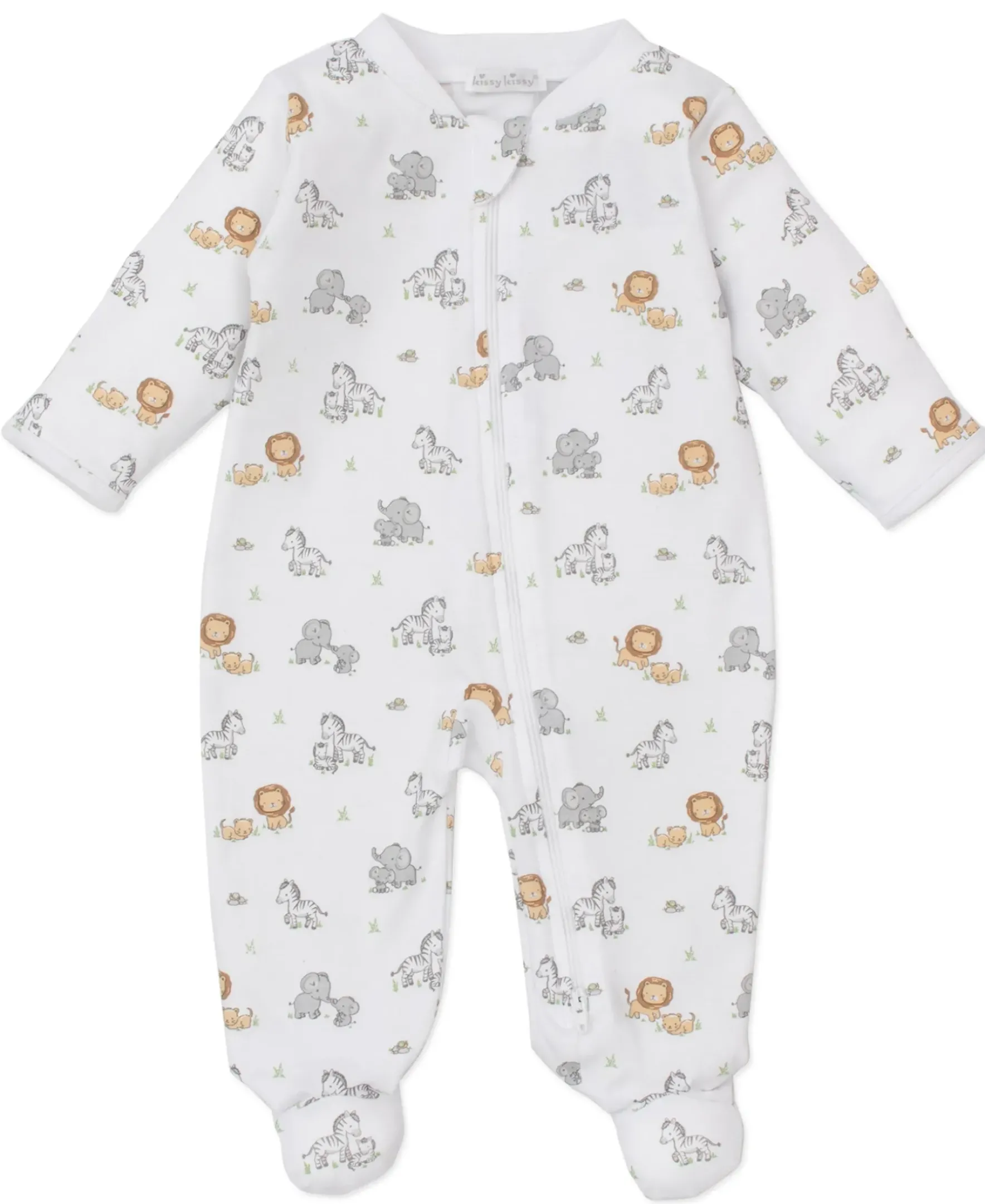 Kissy Kissy Baby Jungle Playdate Zip Footie> Footies|Pajamas