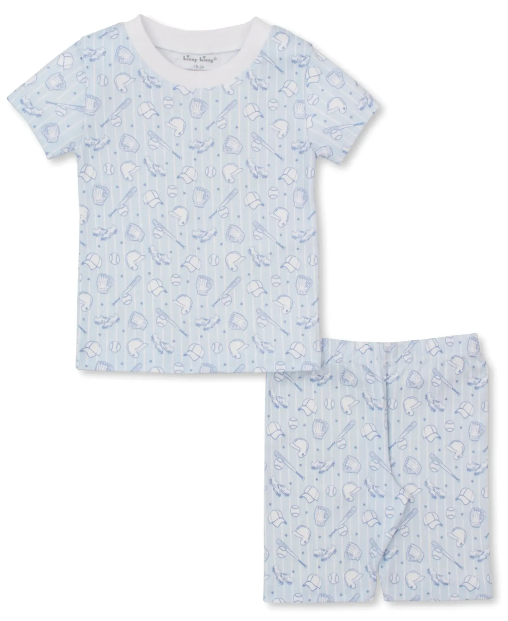 Kissy Kissy Backyard Baseball Toddler Short Pajama Set>Kids Pajamas|Pajamas