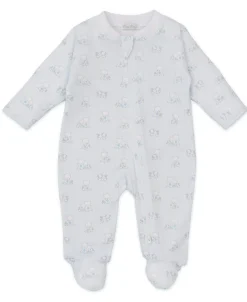 Kissy Kissy Beary Besties Blue Zip Footie> Footies|Pajamas