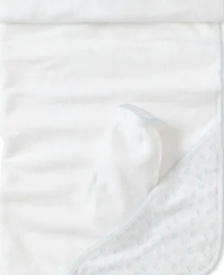 Kissy Kissy Blue Ele-Fun Towel w/ Mitt> Hooded Bath Towels|Classic Collections