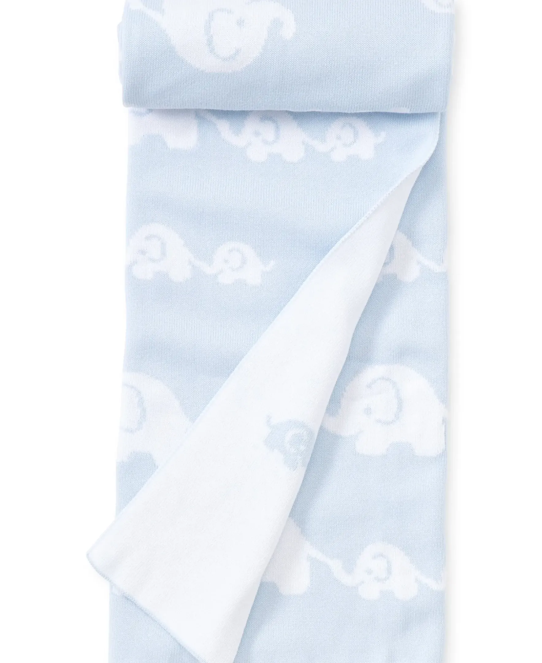 Kissy Kissy Blue Elephant Knit Novelty Blanket> Blankets|Classic Collections