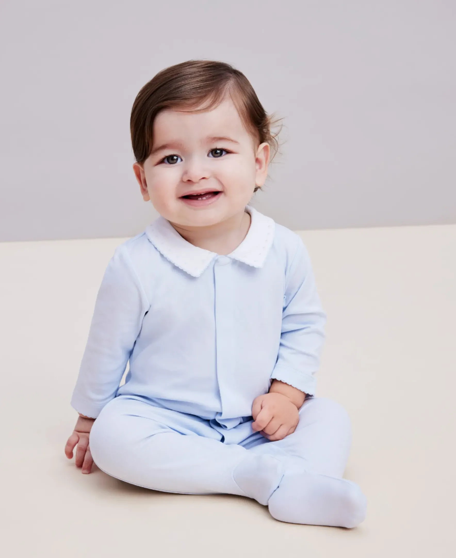Kissy Kissy Blue Kissy New Beginnings Footie w/Collar> Footies|Classic Collections