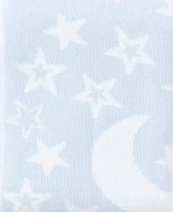 Kissy Kissy Blue Moon and Star Knit Novelty Blanket> Blankets|Classic Collections