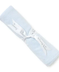 Kissy Kissy Blue/White New Kissy Dots Print Blanket> Blankets|White Basics