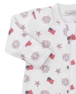 Kissy Kissy Bold Stripes & Bright Stars Zip Footie> Footies|Pajamas