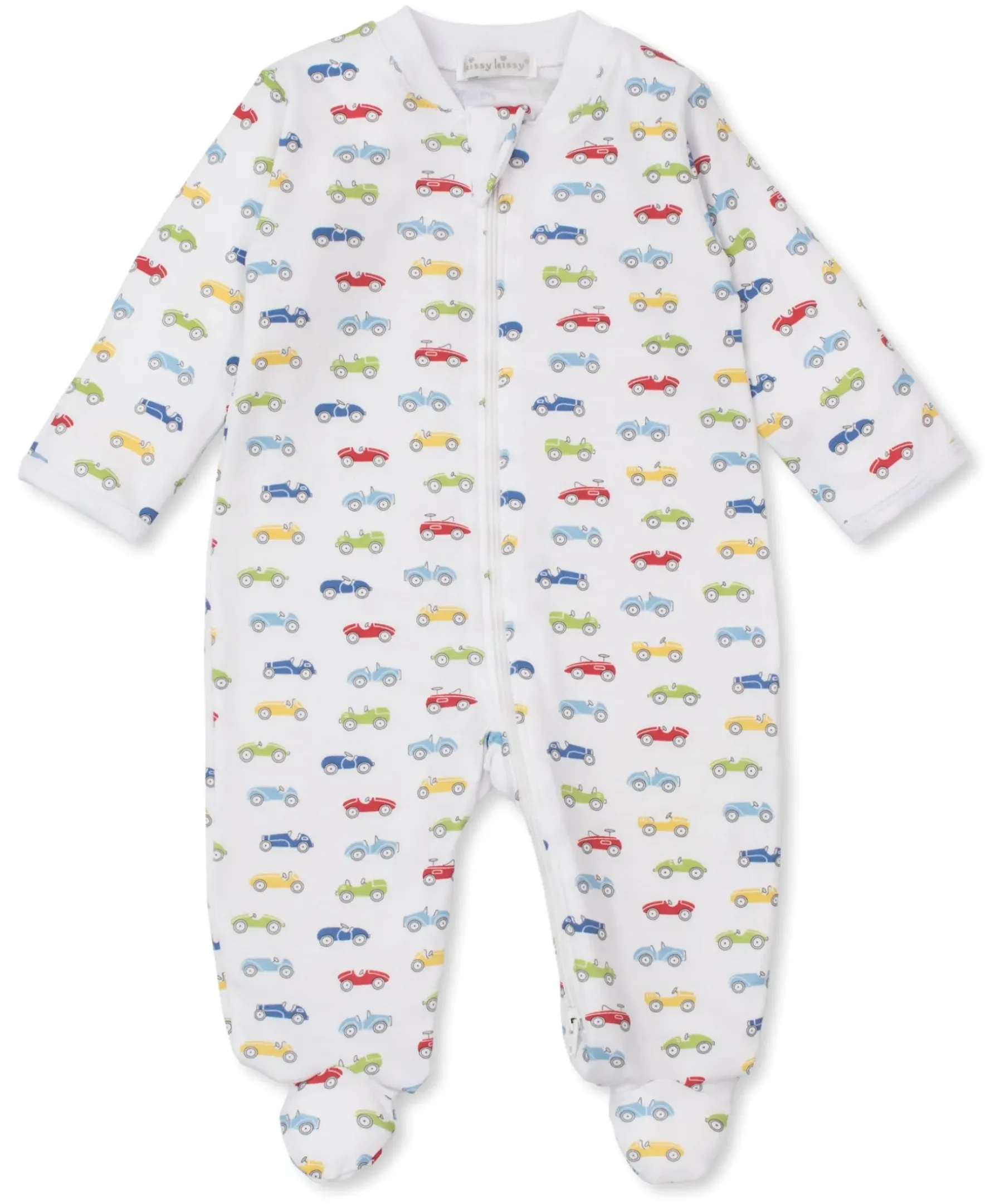 Kissy Kissy Car Central Zip Footie> Footies|Pajamas