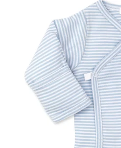 Kissy Kissy Classic Rib Blue Stripe Footed Pant Set><noscript><img width=