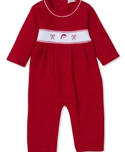 Kissy Kissy CLB Holiday Medley 24 Hand Emb. Santa Playsuit> Playsuits|Rompers