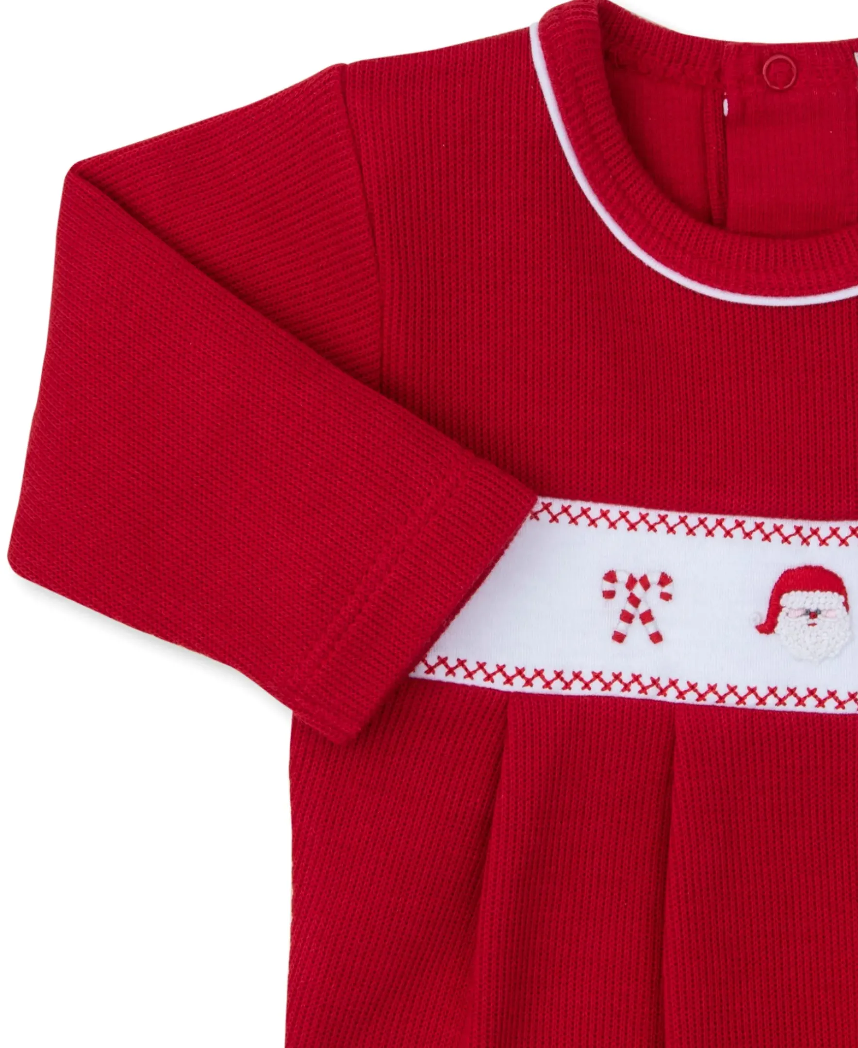 Kissy Kissy CLB Holiday Medley 24 Hand Emb. Santa Playsuit> Playsuits|Rompers