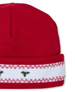 Kissy Kissy CLB Holiday Medley 24 Hand Smocked Mistletoe Hat><noscript><img width=