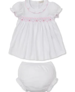 Kissy Kissy CLB Summer Bishop 25 Hand Smocked Dress Set> Dresses + Bubbles|Smocking + Hand Embroidery