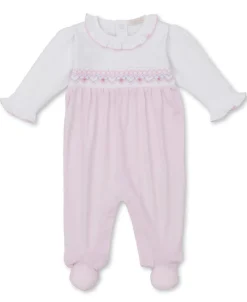 Kissy Kissy CLB Summer Bishop 25 Hand Smocked Footie> Footies|Smocking + Hand Embroidery