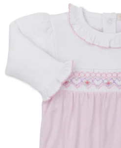 Kissy Kissy CLB Summer Bishop 25 Hand Smocked Footie> Footies|Smocking + Hand Embroidery
