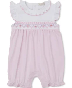 Kissy Kissy CLB Summer Bishop 25 Hand Smocked Short Playsuit> Playsuits|Rompers