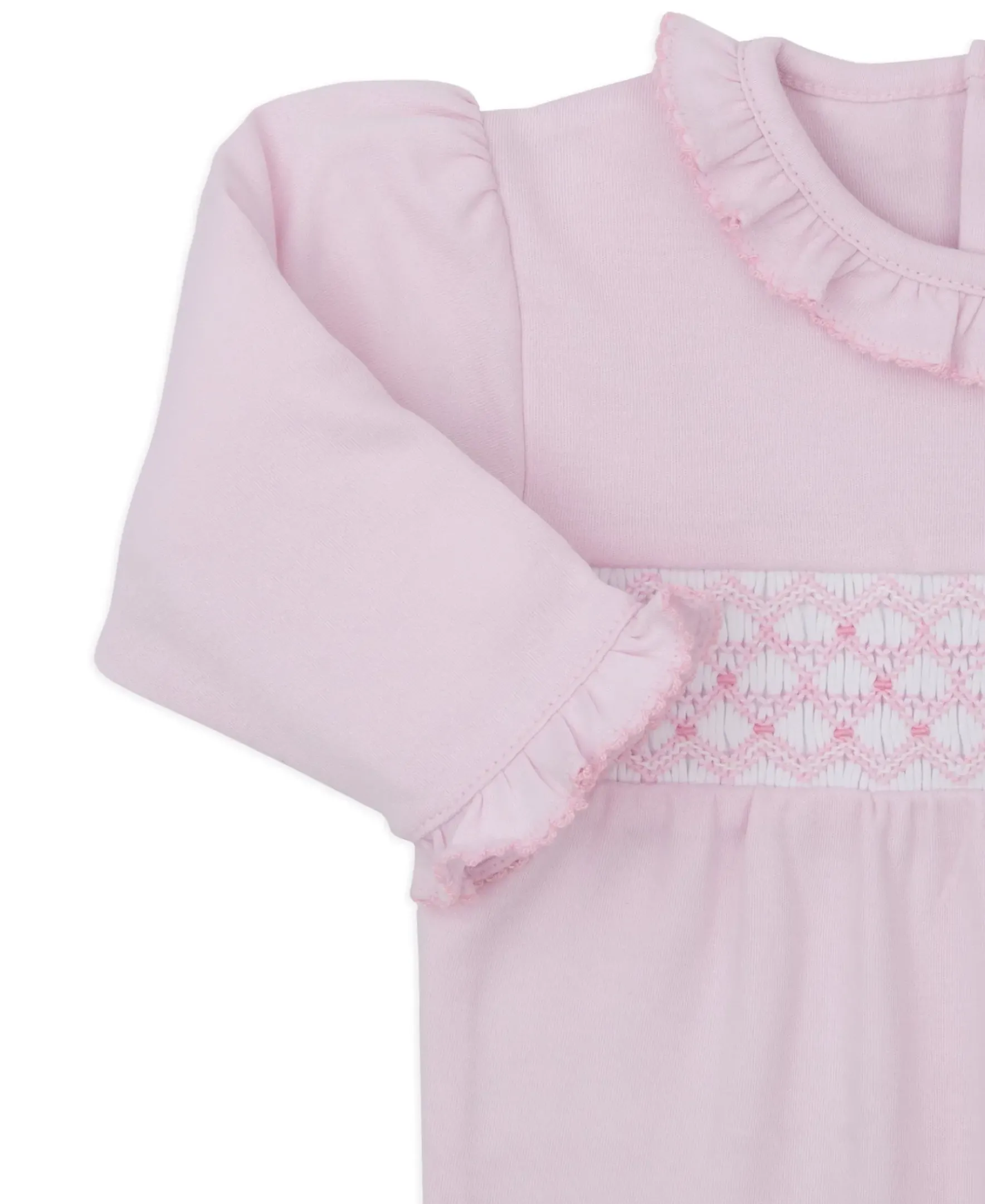 Kissy Kissy CLB Summer 25 Hand Smocked Footie> Footies|Smocking + Hand Embroidery