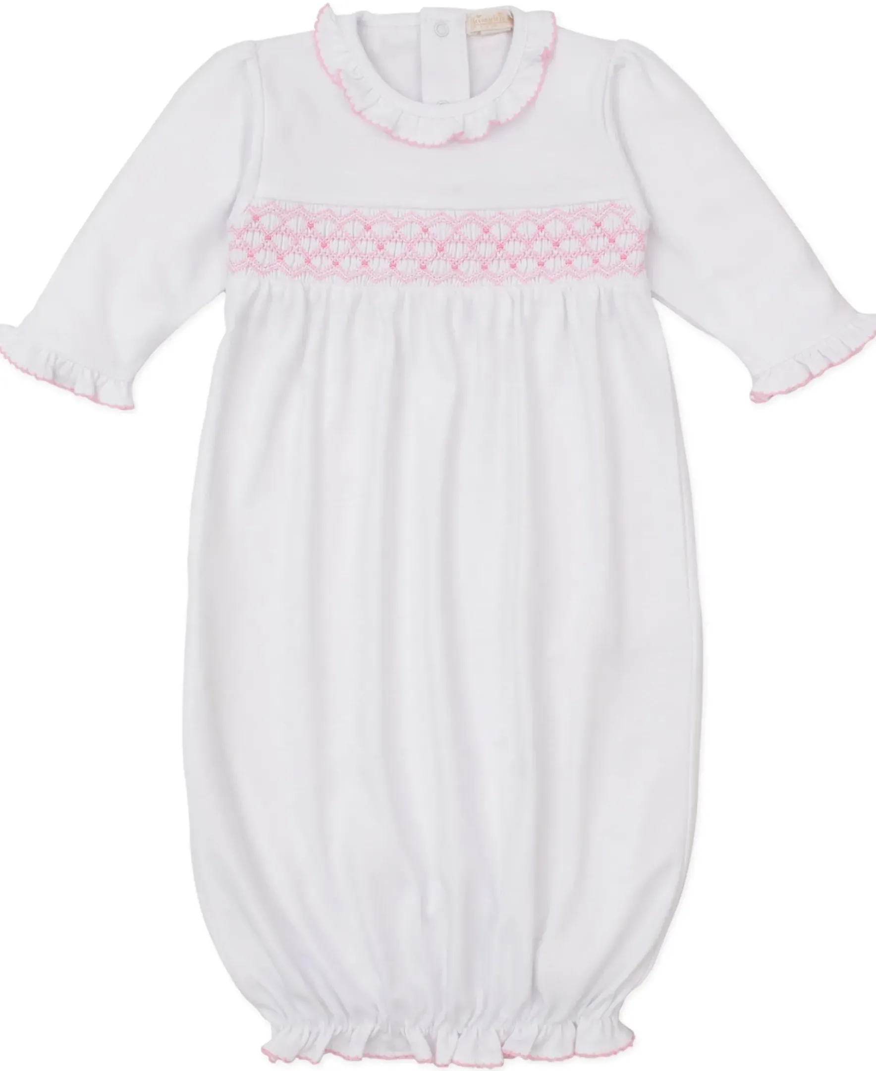 Kissy Kissy CLB Summer 25 Hand Smocked Sack> Smocking + Hand Embroidery|White Basics