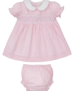 Kissy Kissy CLB Summer 25 Woven Hand Smocked Dress Set> Dresses + Bubbles|Smocking + Hand Embroidery