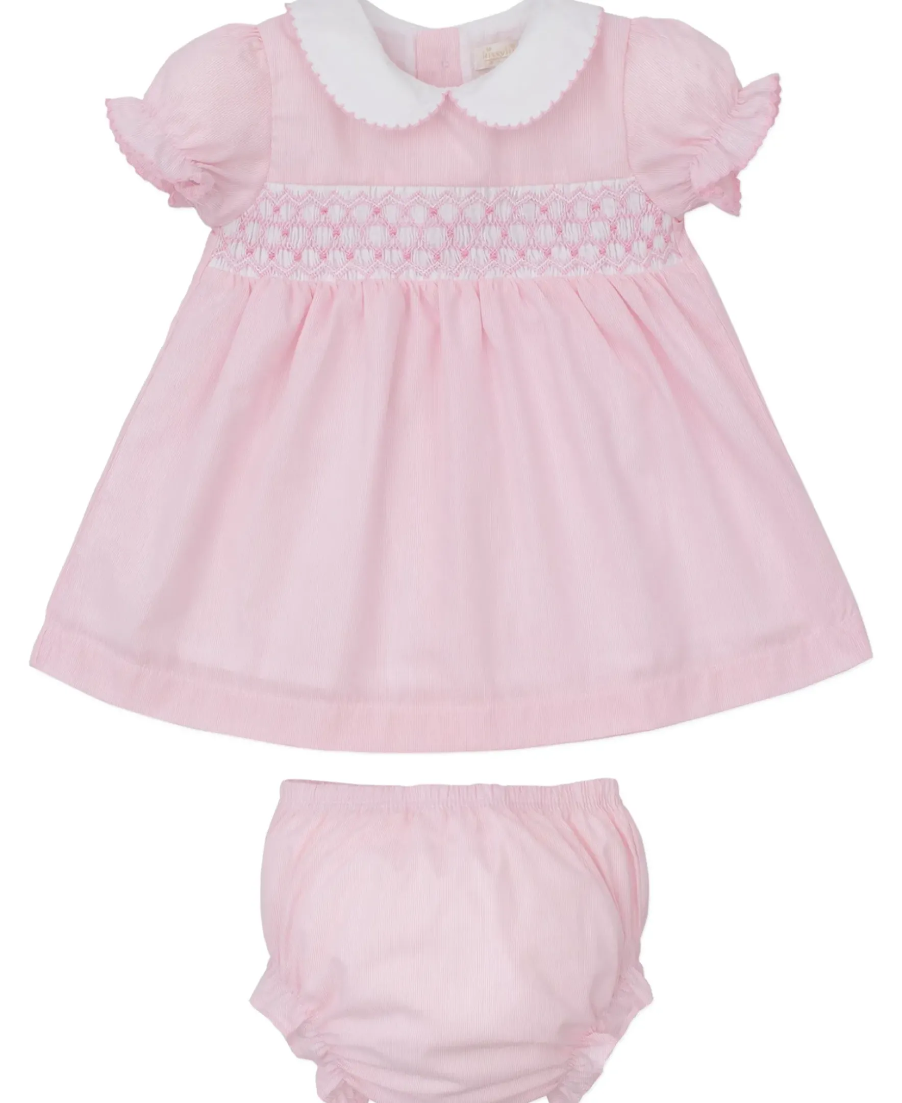 Kissy Kissy CLB Summer 25 Woven Hand Smocked Dress Set> Dresses + Bubbles|Smocking + Hand Embroidery