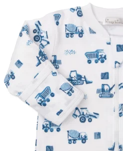 Kissy Kissy Construction Trucks Zip Footie><noscript><img width=