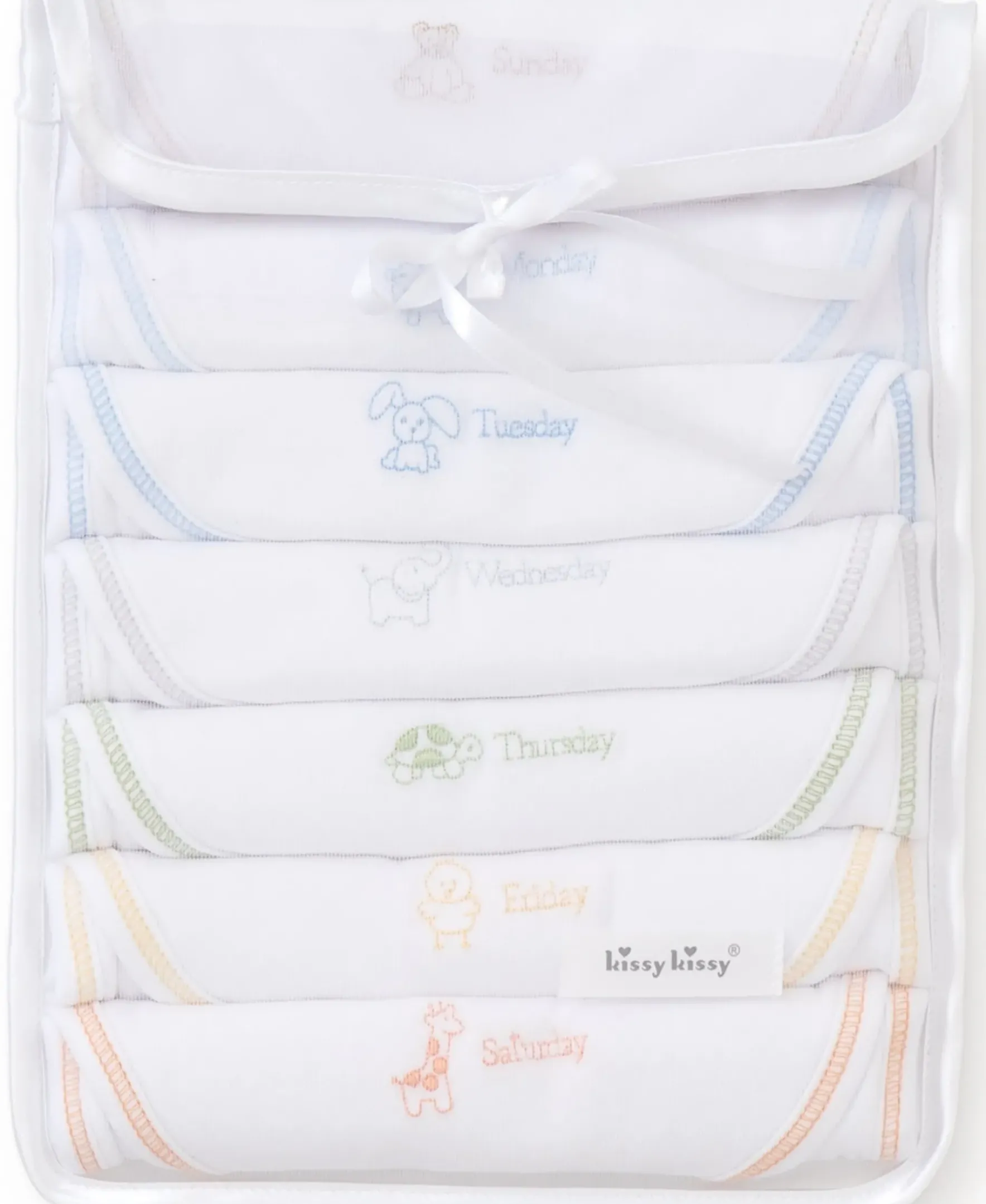 Kissy Kissy Days of the Week Boys Bib Set> Bibs|Multipacks + Sets
