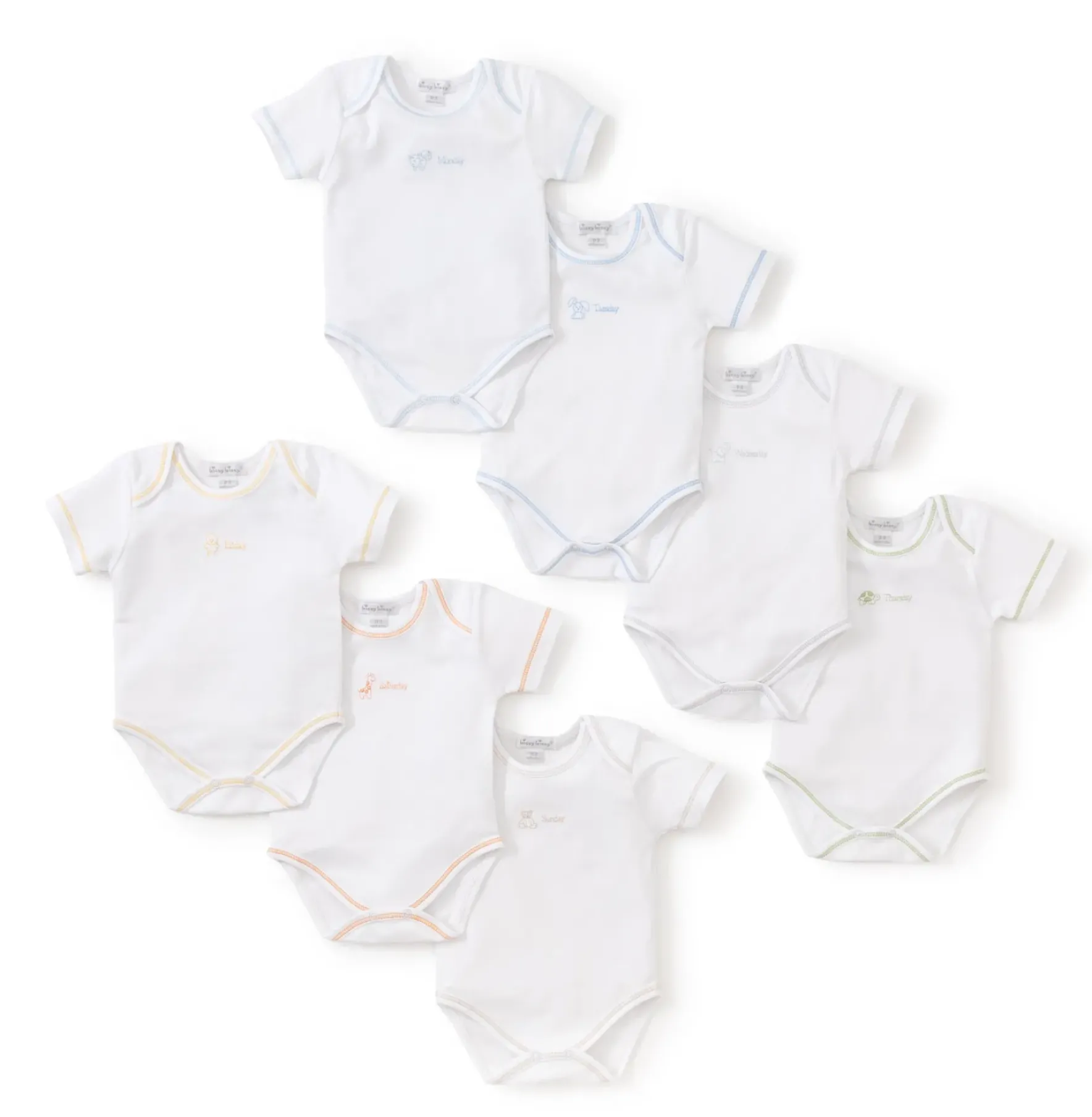 Kissy Kissy Days of the Week Boys Bodysuit Set> Bodysuits|Multipacks + Sets