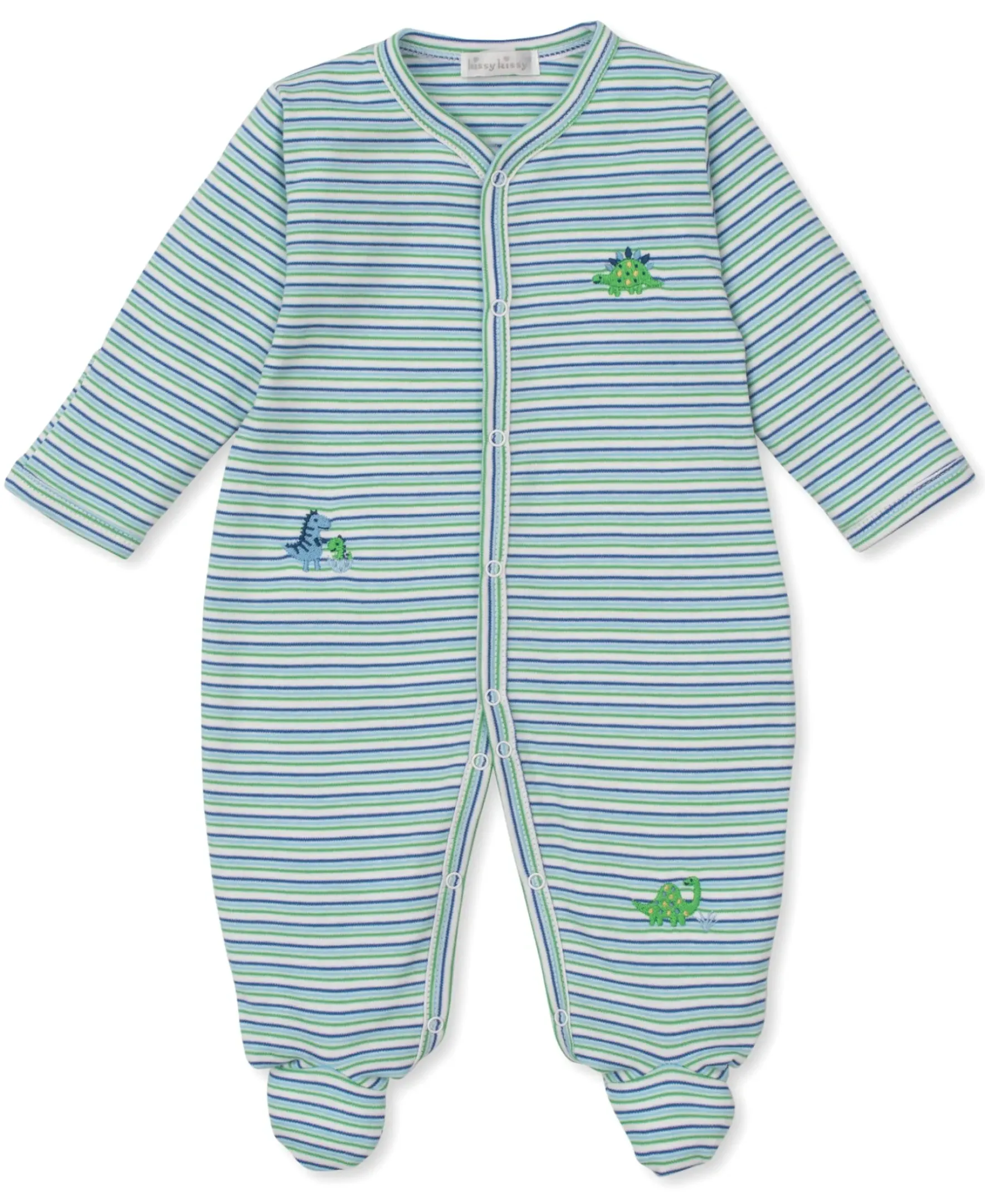 Kissy Kissy Dino District Stripe Footie> Footies