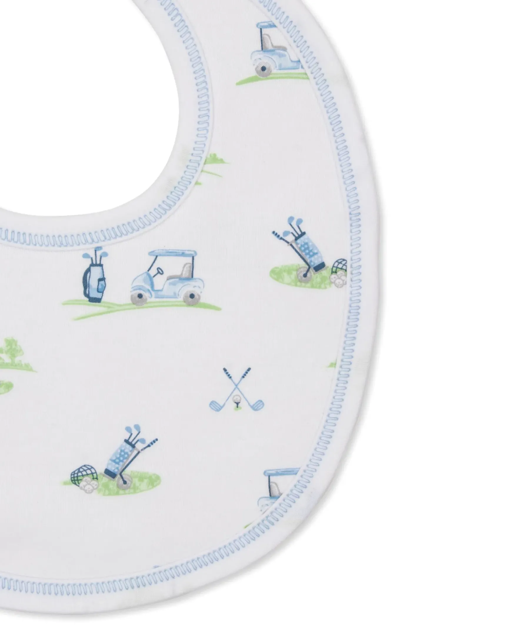 Kissy Kissy Fairway Foursome Blue Bib> Bibs