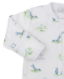 Kissy Kissy Fairway Foursome Blue Zip Footie><noscript><img width=