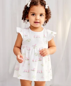 Kissy Kissy Fairway Foursome Pink Bodysuit Dress> Dresses + Bubbles|Bodysuits