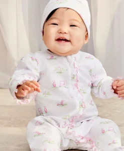 Kissy Kissy Fairway Foursome Pink Zip Footie> Footies|Pajamas