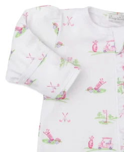 Kissy Kissy Fairway Foursome Pink Zip Footie><noscript><img width=