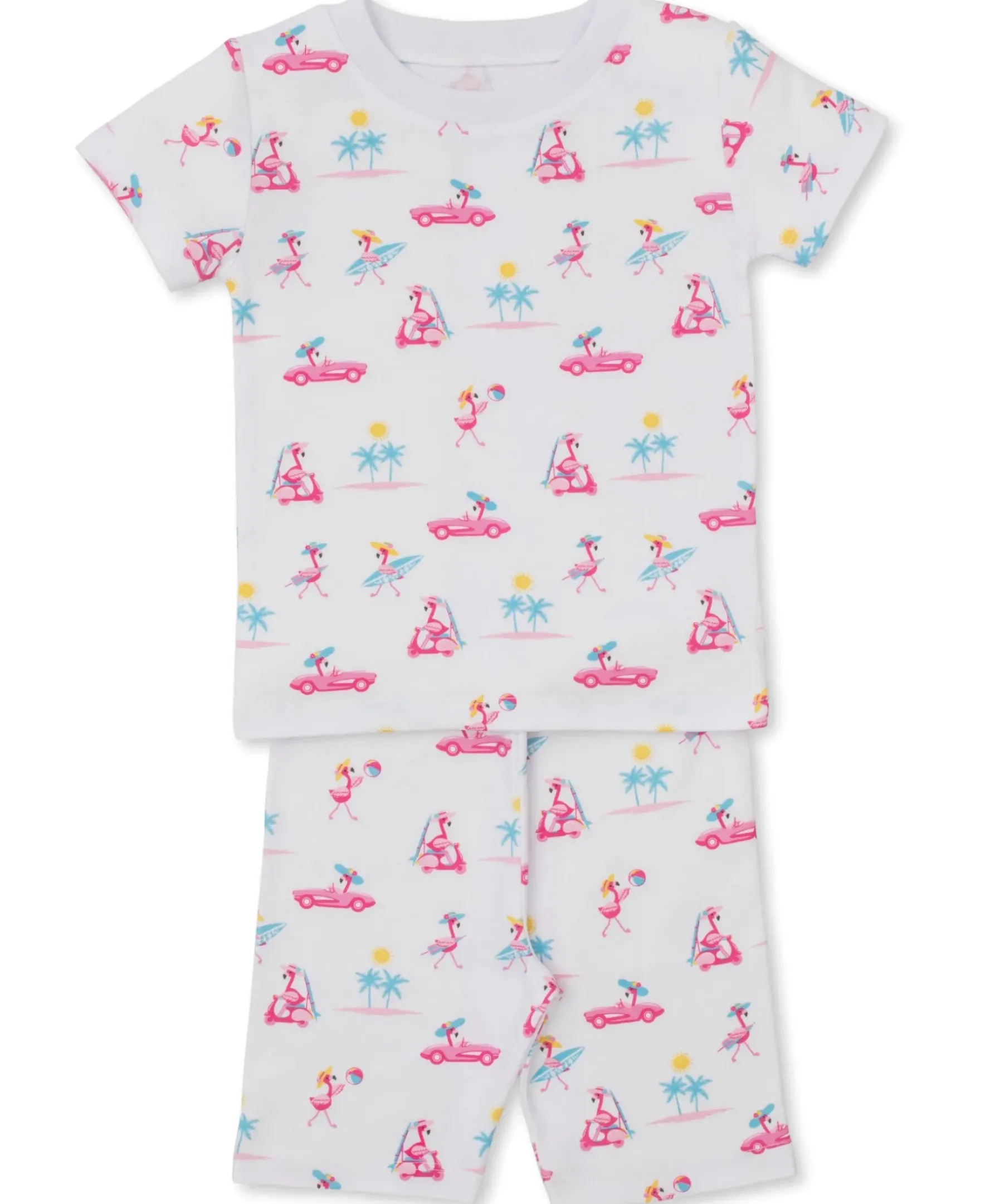 Kissy Kissy Flamingos Surfs Up Short Pajama Set> Pajamas