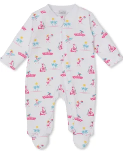 Kissy Kissy Flamingos Surfs Up Zip Footie> Footies|Pajamas