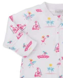 Kissy Kissy Flamingos Surfs Up Zip Footie><noscript><img width=