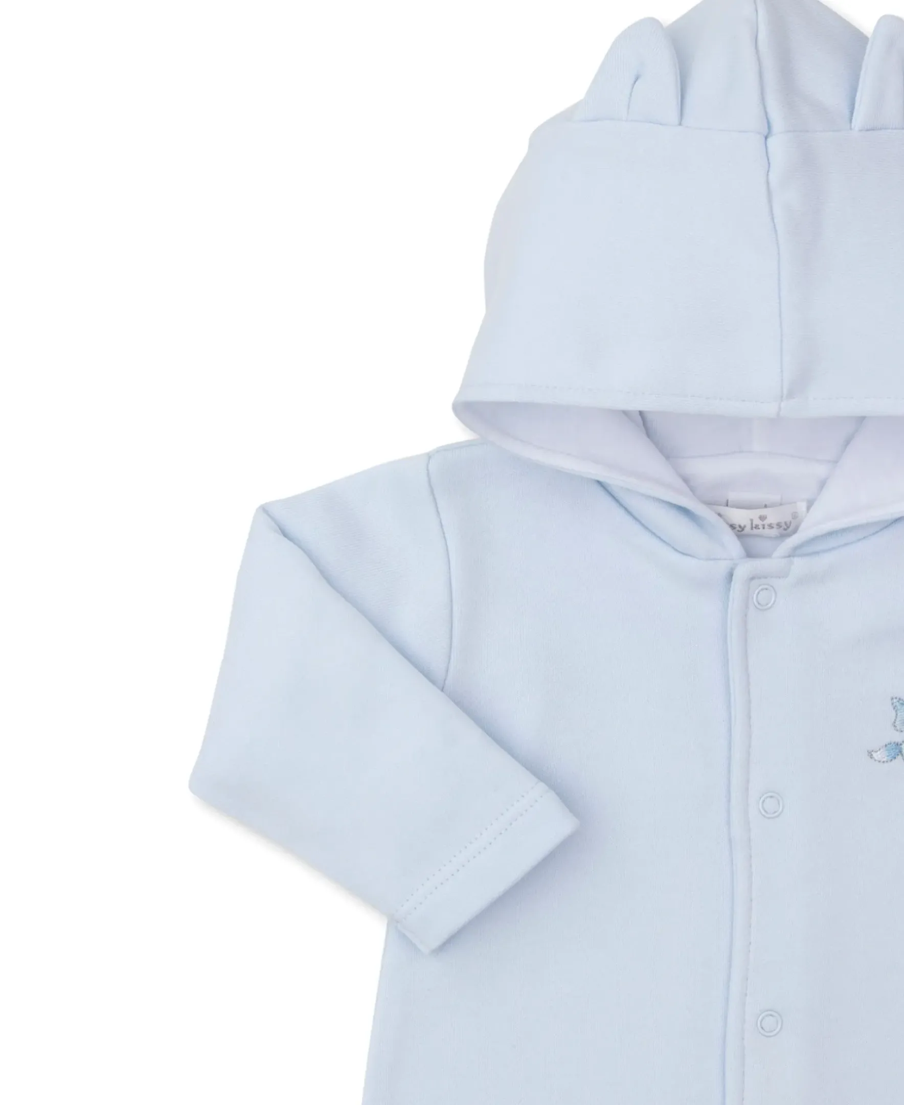 Kissy Kissy Forest Fun Blue Playsuit with Hood> Playsuits|Rompers