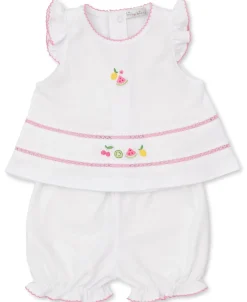 Kissy Kissy Fruit Fiesta White Sunsuit Set> White Basics