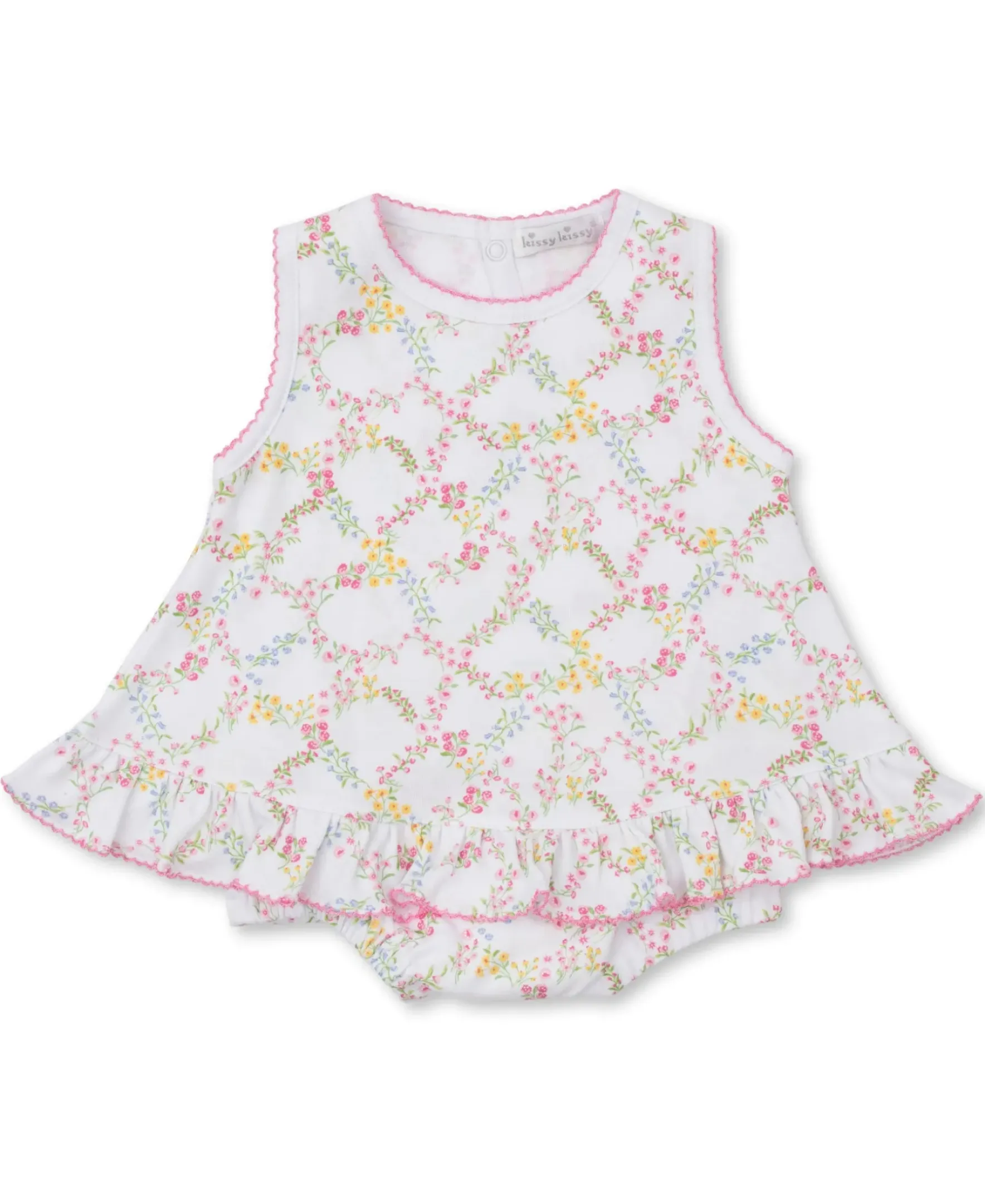 Kissy Kissy Garden Trellis Bubble> Dresses + Bubbles|Rompers