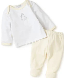 Kissy Kissy Giraffe Generations Stripe Footed Pant Set><noscript><img width=