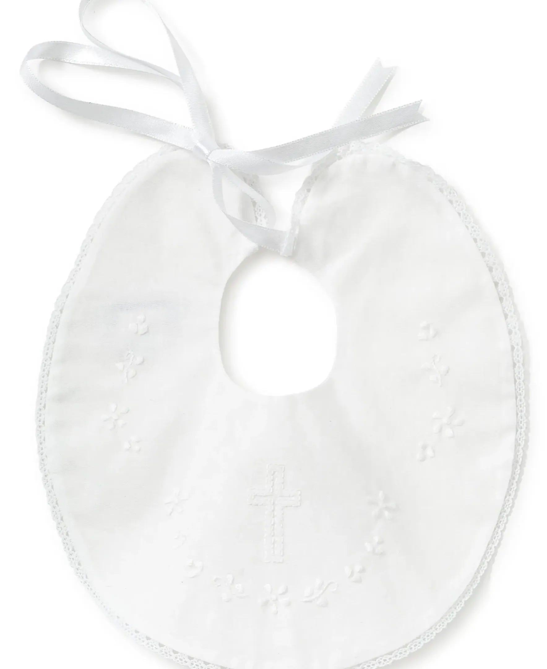 Kissy Kissy s Christening Bib> Bibs|Smocking + Hand Embroidery