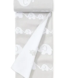 Kissy Kissy Gray Elephant Knit Novelty Blanket><noscript><img width=